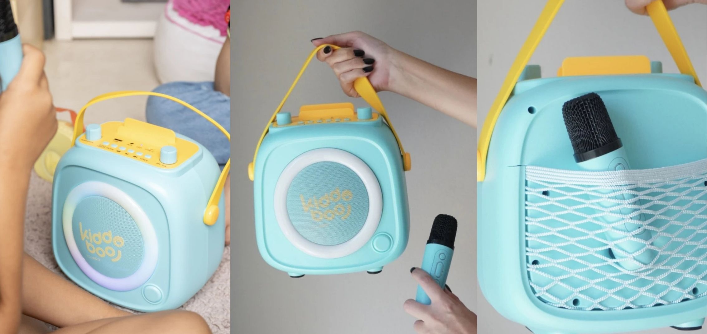 Bluetooth Karaoke Set Mikrofon a reproduktor KidsVoice Mint (1)